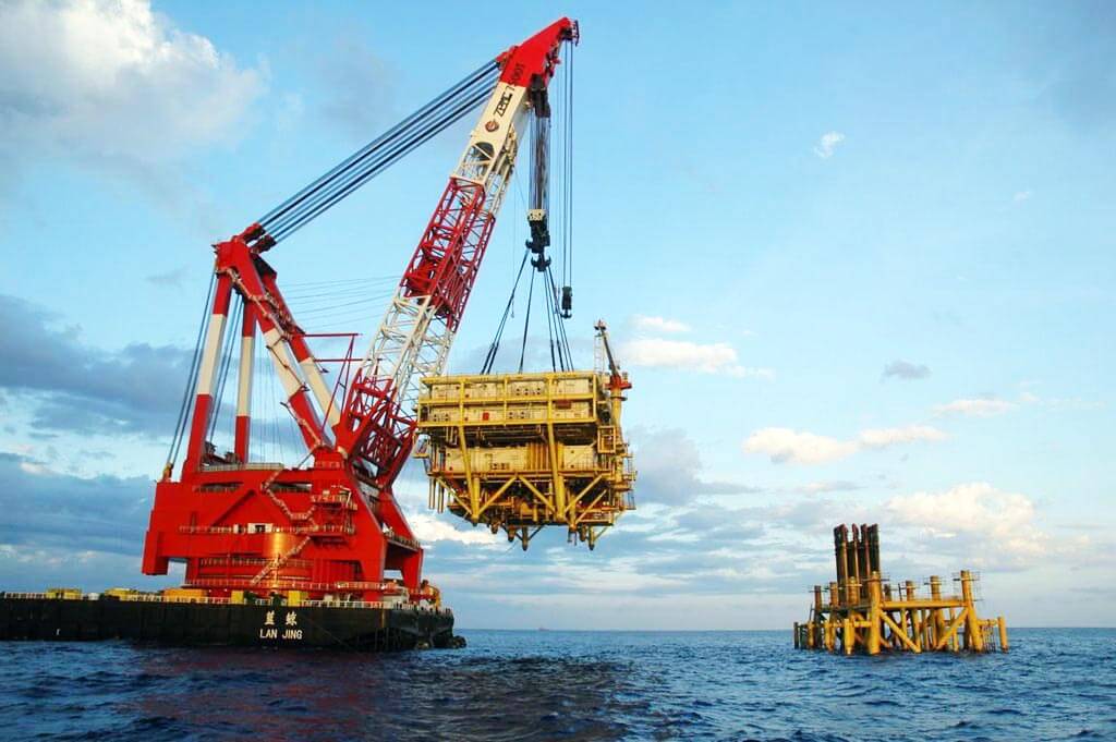 Heavy duty ZPMC barge cranes