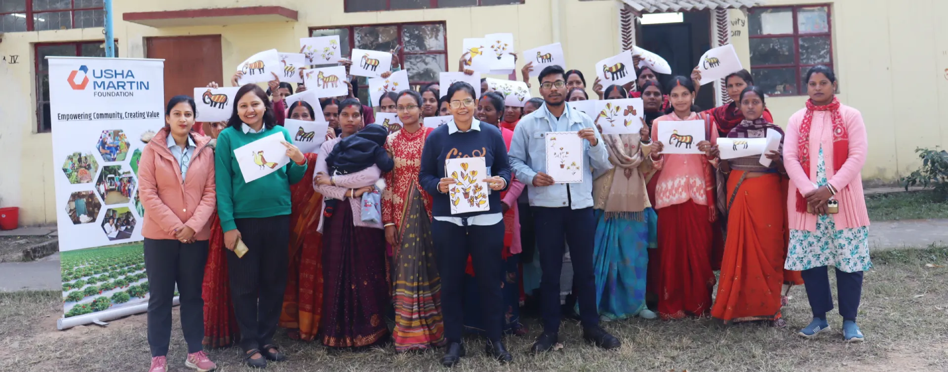 Community Engagement Initiative: Sohrai Tribal Art Workshop by our CSR team