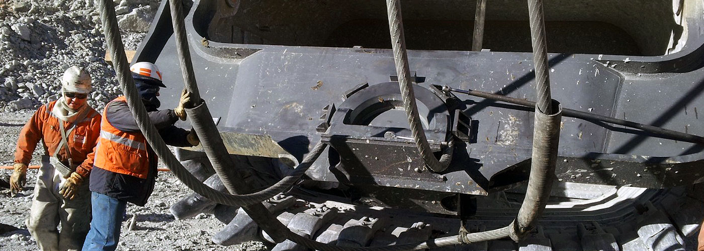 Engineers are doing mining work